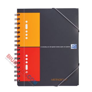 Kołozeszyt z teczką Oxford International Meetingbook A5+, w kratkę, oprawa plastikowa 80 kartek
