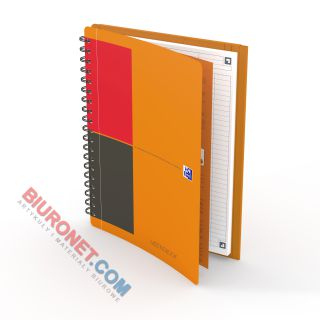 Kołozeszyt z teczką Oxford International Meetingbook B5, w kratkę, oprawa plastikowa 80 kartek