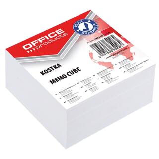 Kostka białych karteczek nieklejonych Office Products Memo Cube 85 x 85 x 40 mm, papierowy notes biały