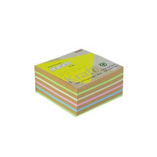 Kostka karteczek samoprzylepnych Stick'n Kraft 76x76 mm, 5 kolorów 1 x 400 kartek