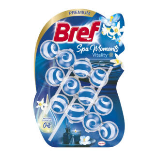 Kostka toaletowa Bref Spa Moments Vitality 50g, zapachowa zawieszka do WC 2 sztuki