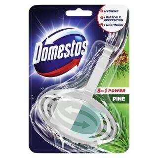 Kostka toaletowa Domestos 3w1 35g, zawieszka do WC
 pine