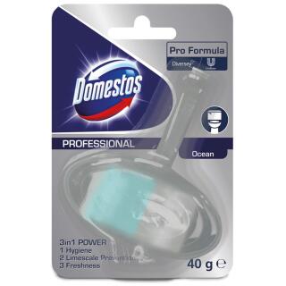 Kostka toaletowa Domestos Professional 3w1 Power 40 g, zawieszka do WC ocean