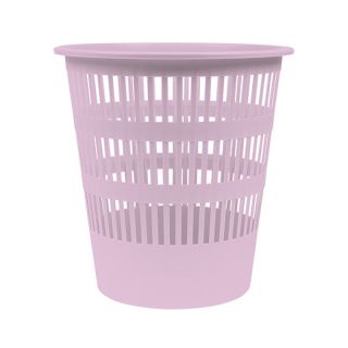 Kosz biurowy Donau Life Pastel 12L, plastikowy, ażurowy fioletowy