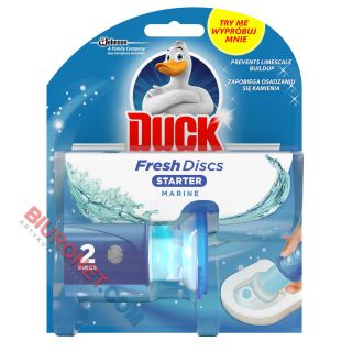Krążki żelowe toaletowe  z aplikatorem Duck Fresh Discs Marine, kostka do WC 6 sztuk