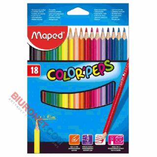 Kredki ołówkowe drewniane Maped Color'Peps, trójkątne 24 kolory