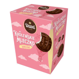 Królewskie Mleczko Waniliowe Wawel, pianka w czekoladzie 340 g