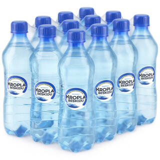 Kropla Beskidu 0,5L x 12 sztuk, woda mineralna, w butelkach PET gazowana