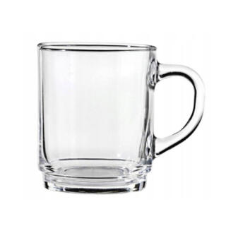 Kubek szklany 250 ml Luminarc, przezroczysty, szklanka z uchem 1 sztuka