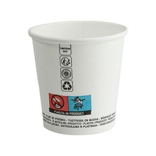 Kubki papierowe białe 50 sztuk, do napojów gorących i zimnych 100 ml