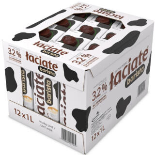 Łaciate Barista 3,2% 1L, mleko UHT wysokobiałkowe do spieniania, w kartonie 12 sztuk