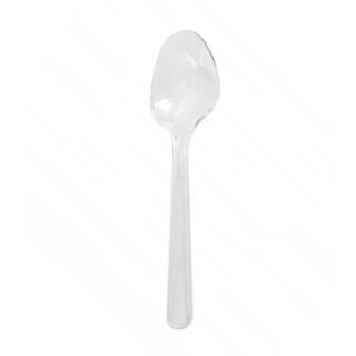 Łyżki plastikowe transparentne 18 cm, sztućce jednorazowe 50 sztuk