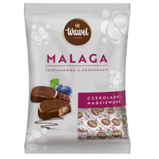 Malaga Wawel, czekoladki z nadzieniem śmietankowym z rodzynkami 1 kg