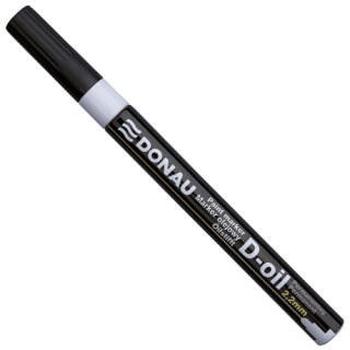 Marker olejowy pernamentny Donau D-Oil, okrągła końcówka 2,2 mm, tusz wodoodporny do renowacji napisów na nagrobkach biały