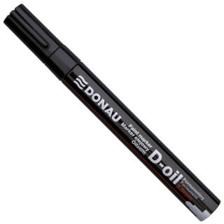Marker olejowy pernamentny Donau D-Oil, okrągła końcówka 2,8 mm, tusz wodoodporny do renowacji napisów na nagrobkach czarny