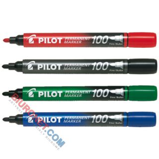 Marker permanentny Pilot SCA-100, okrągła końcówka zielony