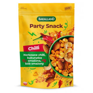 Mieszanka orzechów Bakalland Party Snack Chilli, nerkowce w chilli, kukurydza, bób 170 g