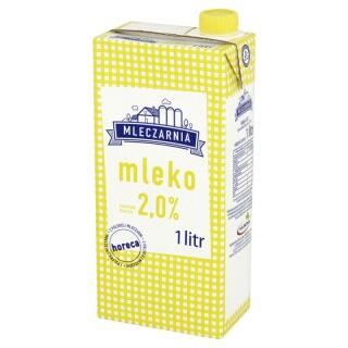 Mleczarnia 2% 1L, mleko UHT w kartonie 12 sztuk