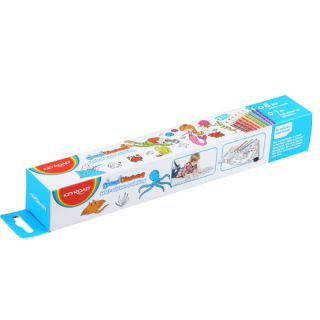 Naklejka na ścianę do kolorowania KEYROAD Ocean Discovery + kredki 8 kolorów 30 x 206 cm