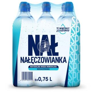 Nałęczowianka Sprint 0,7L x 6 sztuk, woda mineralna w butelkach PET z korekim do picia niegazowana