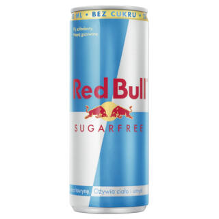 Napój energetyczny Red Bull Sugarfree 250 ml, gazowany, bez cukru, w puszce 1 sztuka