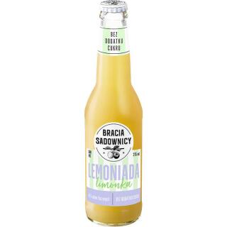 Napój owocowy bez cukru Lemoniada Limonka Bracia Sadownicy 275 ml NFC, w szklanej butelce 12 sztuk