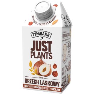 Napój roślinny Tymbark Just Plants Owies Orzech Laskowy, mleko owsiano - orzechowe, bez cukru 500 ml