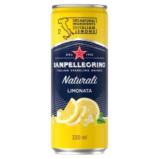Napój Sanpellegrino Limonata Naturali 0,33L, delikatnie gazowany, w puszce 24 sztuki