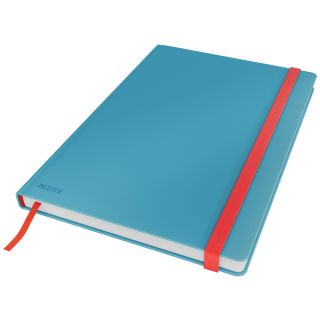 Notatnik Leitz Cosy Soft Touch B5, 96 kartek w kratkę, twarda okładka z gumką morski niebieski