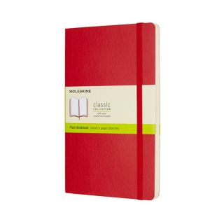 Notes Moleskine Classic L 13x21 cm, 192 strony, gładki, miękka oprawa z gumką czerwony