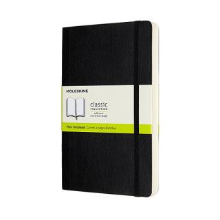 Notes Moleskine Classic L 13x21 cm, 400 stron, gładki, miękka oprawa z gumką czarny