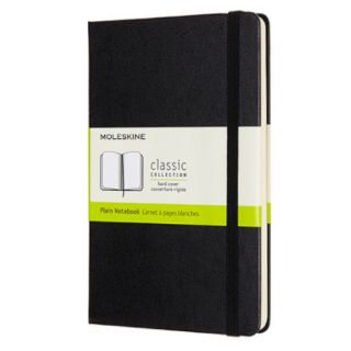 Notes Moleskine Classic M 11,5x18 cm, 208 stron, gładki, twarda oprawa z gumką czarny
