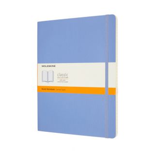Notes Moleskine Classic XL 19x25 cm, 192 strony w linie, miękka oprawa z gumką błękitny