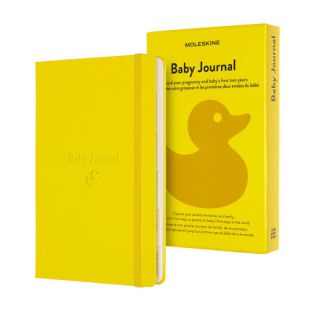 Notes Moleskine Passion Journals Baby L 13x21 cm, 400 stron w linie, twarda oprawa z gumką żółty
