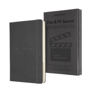 Notes Moleskine Passion Journals Movies & TV L 13x21 cm, 400 stron w linie, twarda oprawa z gumką szary