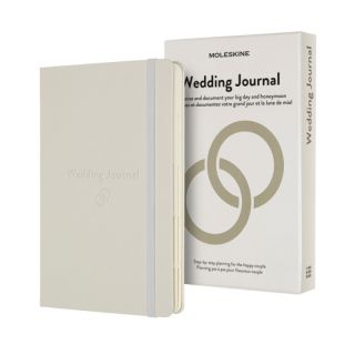 Notes Moleskine Passion Journals Wedding L 13x21 cm, 400 stron w linie, twarda oprawa z gumką biały