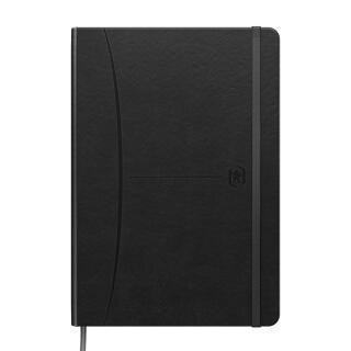 Notes Oxford Signature A5, 80 kartek w linie, twarda oprawa z gumką czarny
