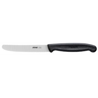 Nóż ostry uniwersalny KOHE Utility Knife 219 mm, ząbkowany czarny
