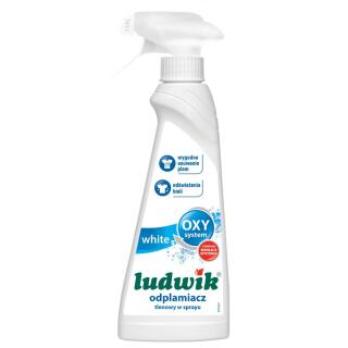 Odplamiacz tlenowy w sprayu do tkanin białych Ludwik Oxy System 250 ml