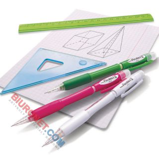 Ołówek automatyczny z gumką Pentel Fiesta II AX127, grafit 0.7 mm różowa obudowa