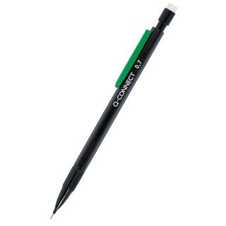 Ołówek automatyczny z gumką Q-Connect, grafit 0.7 mm czarny