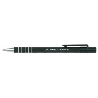 Ołówek automatyczny z gumką Q-Connect Lambda, grafit 0.5 mm czarny