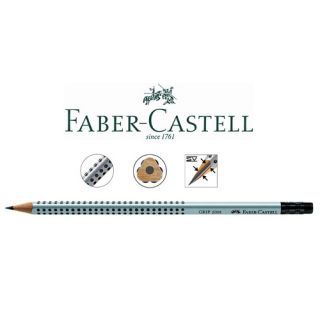 Ołówek drewniany bez gumki z antypoślizgowym uchwytem Faber Castell Grip 2001, ergonomiczny trójkątny twardość H