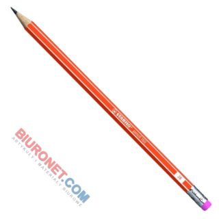 Ołówek szkolny grafit HB z gumką Stabilo Pencil 160 pomarańczowy