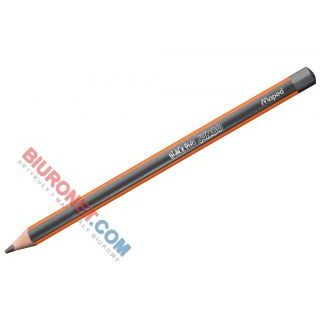 Ołówek szkolny z gumką trójkątny Maped Black'Peps Jumbo, drewniany gruby grafit HB