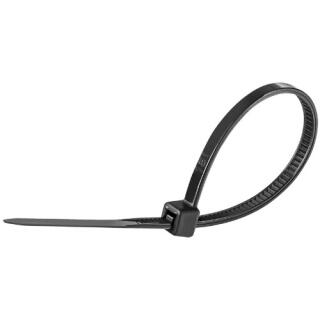 Opaski zaciskowe Donau TECH 100 sztuk, czarne trytytki, szerokość 2,5 mm długość 200 mm