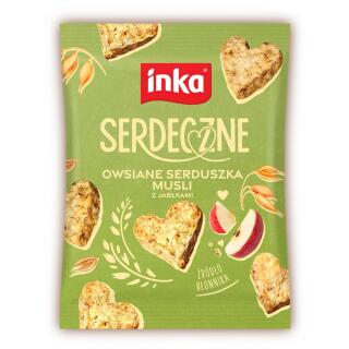 Owsiane serduszka musli z jabłkami Inka Serdeczne, ciasteczka zbożowe 15 x 50 g