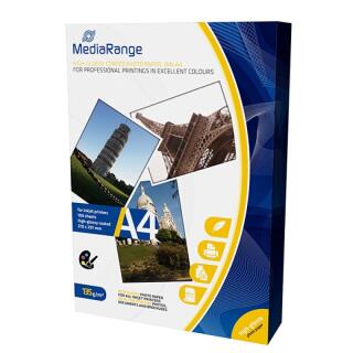 Papier fotograficzny MediaRange A4, błyszczący 135g, do wydruków atramentowych 100 arkuszy