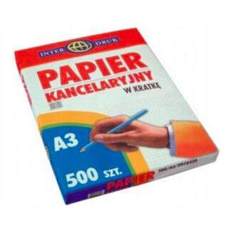 Papier kancelaryjny - podaniowy A3, 500 arkuszy. kratka
