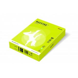 Papier kolorowy Maestro Color Neony A4/80g, 500 arkuszy neon żółty